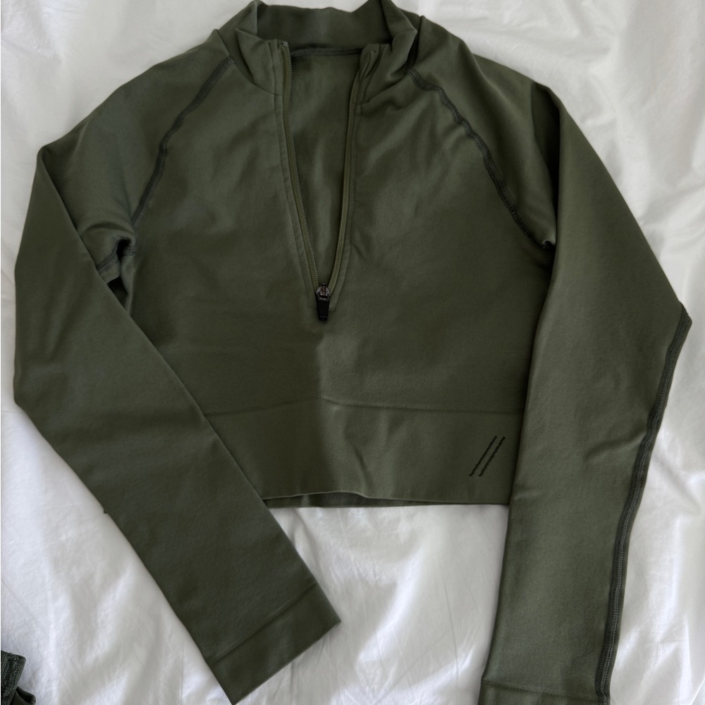 Tala Green Women's Zip-Up Top XS